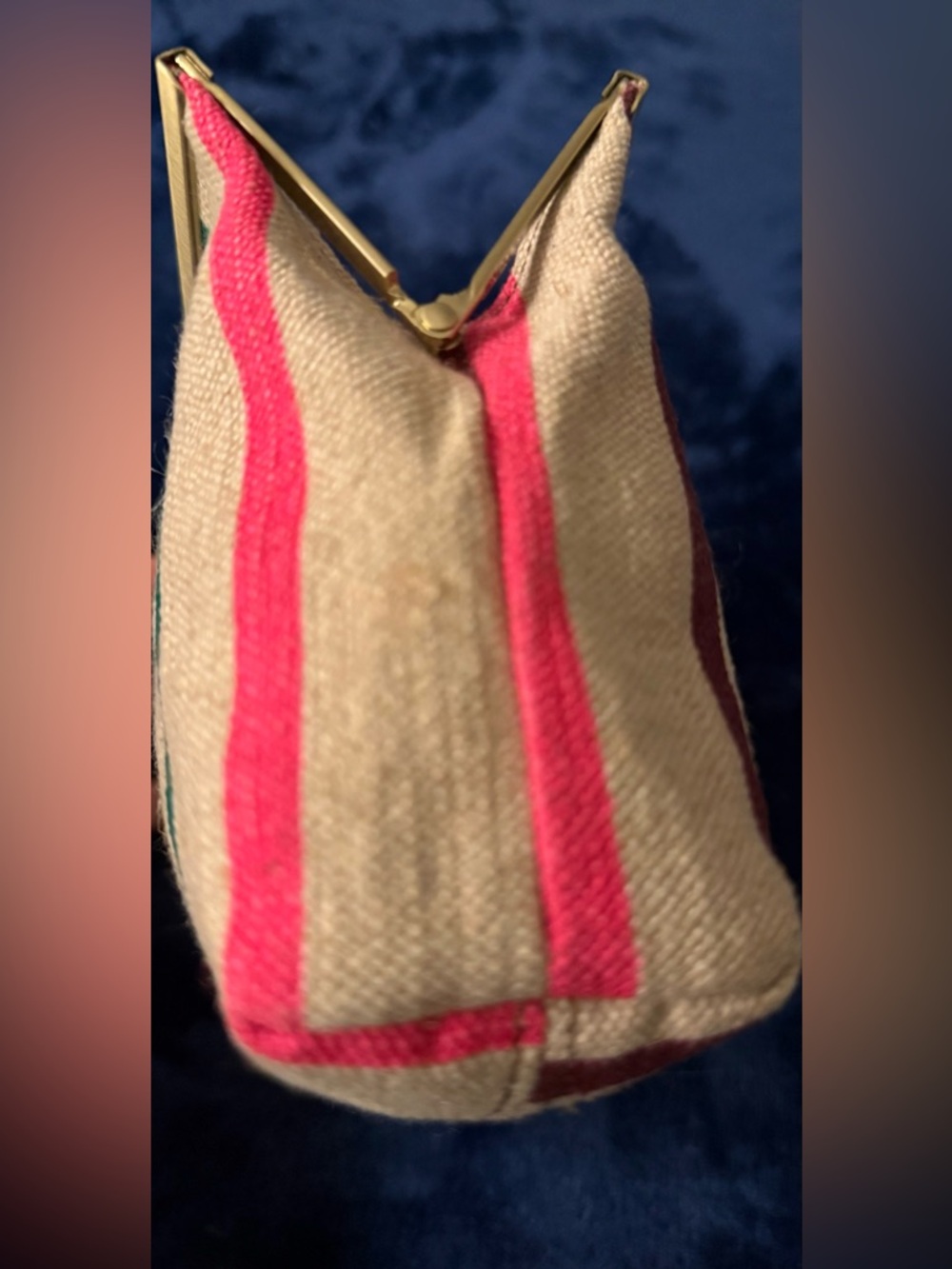 JCrew Multicolor Striped Canvas Clutch - Picture 9 of 9